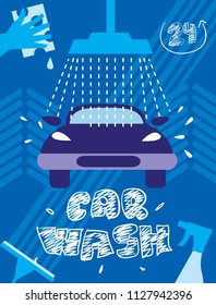 Car Wash . Car Wash Poster. Clean Car.