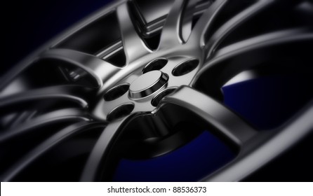Car wheel. 3d illustration
