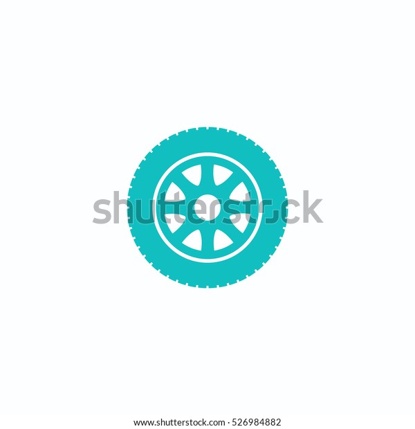 car wheel icon,\
isolated, white\
background