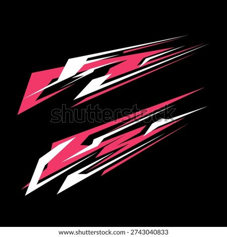 car wrapping decal design vector. car modification decals. 