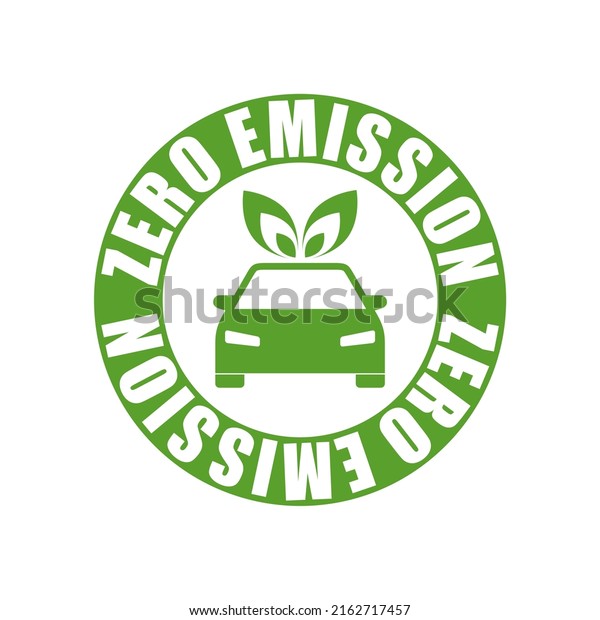 Car
Zero emission sign icon isolated on white
background