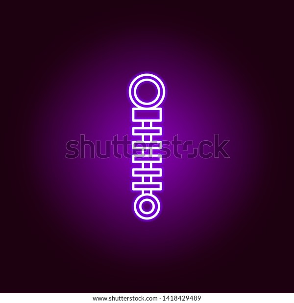 car zipper outline icon in\
neon style. Elements of car repair illustration in neon style icon.\
Signs and symbols can be used for web, logo, mobile app, UI,\
UX