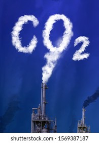 Carbon Dioxide In The Sky - 3D Concept