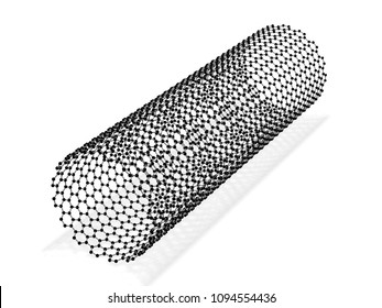 Carbon nanotube 3d rendering