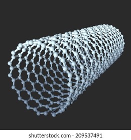 Carbon nano-tubes on dark background