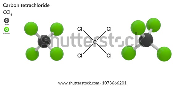 Carbon Tetrachloride Organic Compound Chemical Formula Stock Illustration 1073666201