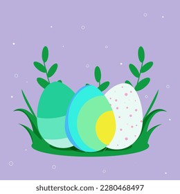 Card for Easter Day. Easter eggs