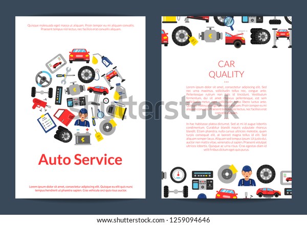  card,\
flyer or brochure template for auto\
service