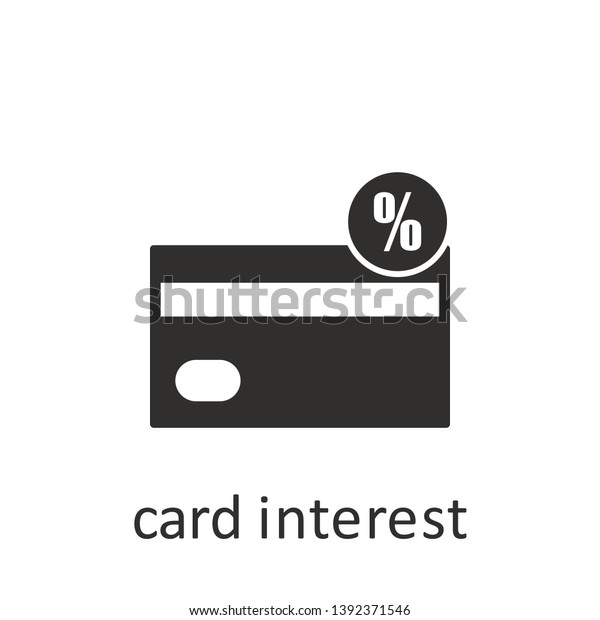 Card interest, icon,\
black. Element mobile concept and web apps illustration. Thin line\
icon for website design and development, app development. on white\
background