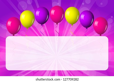 Card with shiny balloons - Powered by Shutterstock