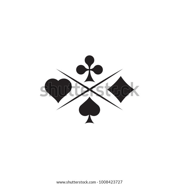 card suits icon. Element\
of gambling for mobile concept and web apps. Thin  icon for website\
design and development, app development. Premium icon on white\
background