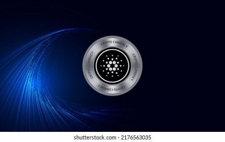 Cardano Ada Coin Cryptocurrency Trading Chart Stock Illustration ...