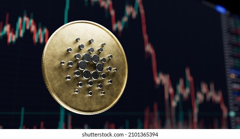 Cardano ADA Digital Crypto Currency Cyber Money 3D Illustration