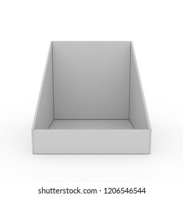 Cardboard POS Display - Isolated White Background 3D Render