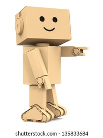 Cardboard Robot Character