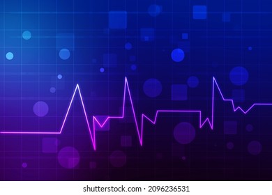 Cardiogram concept - 2D rendering illustration