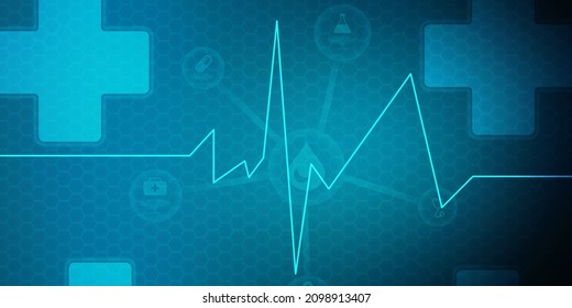Cardiogram concept - 2D rendering illustration