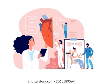 Cardiology. Health heart check up, cardiologists and cardiovascular pressure. Transplantation research, hypertensive disease concept - Powered by Shutterstock