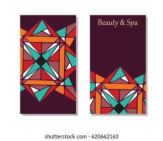 Cards template for spa salon. Beauty studio.   - Powered by Shutterstock