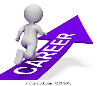 Career Arrow Representing Line Of Work And Careers Advice 3d Rendering