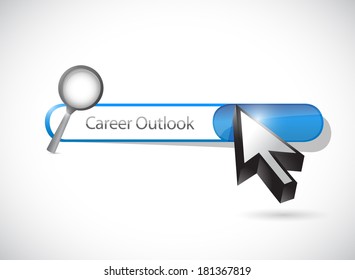 Career Outlook Search Bar Illustration Design Over A White Background