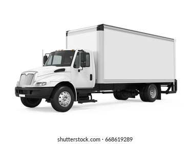 Cargo Delivery Truck Isolated. 3D rendering