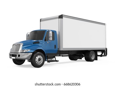 Cargo Delivery Truck Isolated. 3D rendering