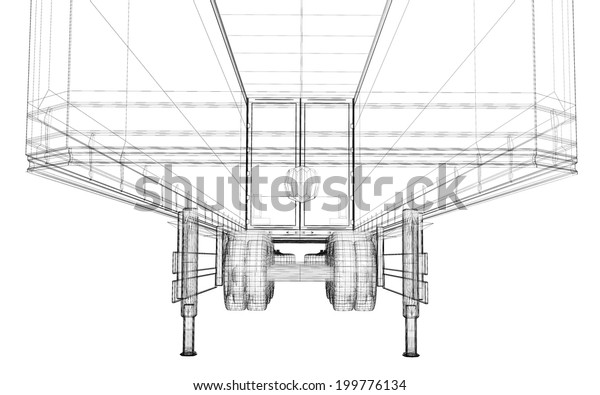 Cargo\
Delivery Vehicle, body structure, wire\
model