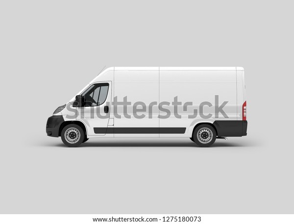 Cargo Express\
Van Vehicle left view. 3D\
rendering