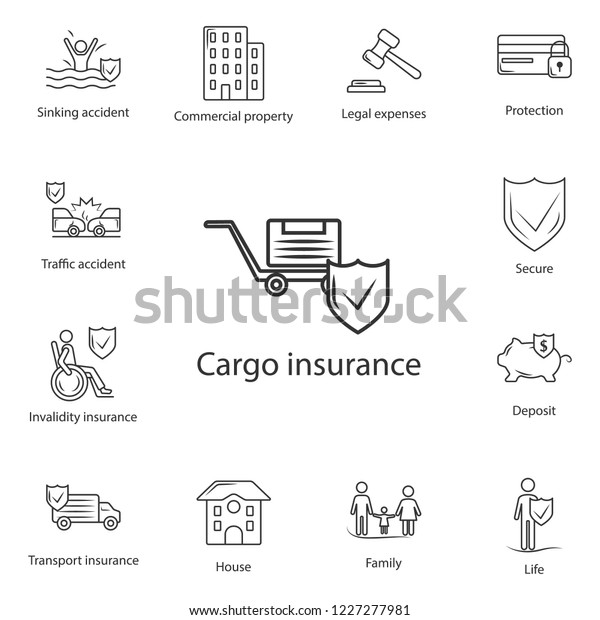 Cargo Insurance icon. Simple\
element illustration. Cargo Insurance symbol design from Insurance\
collection set. Can be used for web and mobile on white\
background