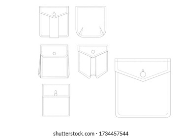 Cargo Pocket Templates Fashion Drawing Stock Illustration 1734457544 ...