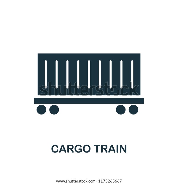 Cargo Train\
icon. Monochrome style design from logistics delivery collection.\
UI. Pixel perfect simple pictogram cargo train icon. Web design,\
apps, software, print\
usage.