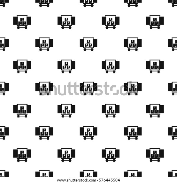 Cargo truck with load\
pattern. Simple illustration of cargo truck with load  pattern for\
web design