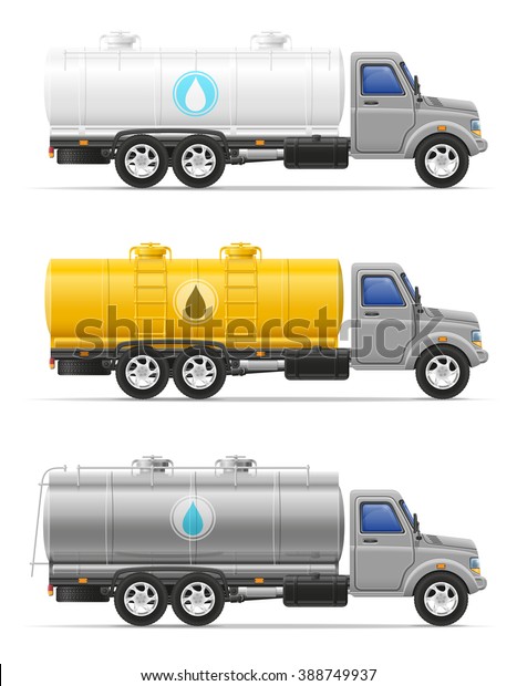 cargo truck with tank for transporting\
liquids illustration isolated on white\
background