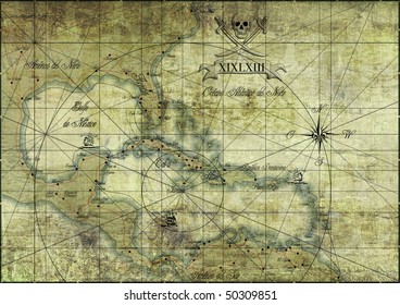 Caribbean - Old Map