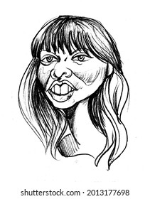 CARICATURE SKETCH OF A WOMAN