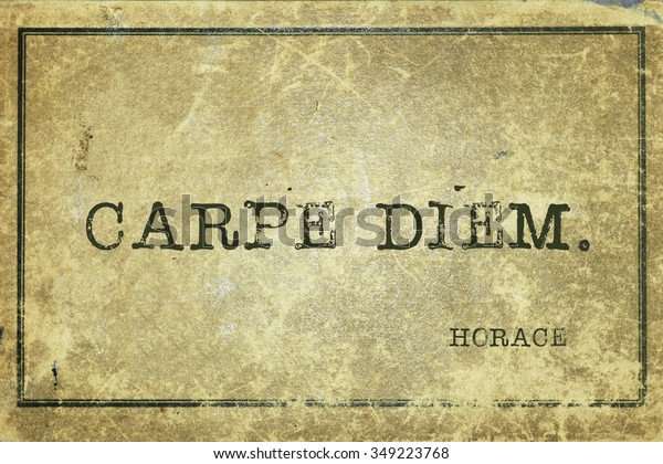 Carpe Diem Ancient Roman Poet Horace Stock Illustration