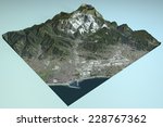 Carrara, satellite view, map, section, Tuscany Italy. Element of this image are furnished by NASA