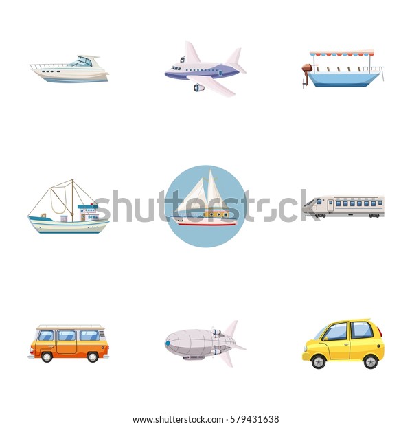 Carriage services icons set. Cartoon\
illustration of 9 carriage services  icons for\
web