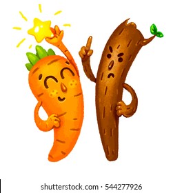 Carrot Stick Stock Illustration