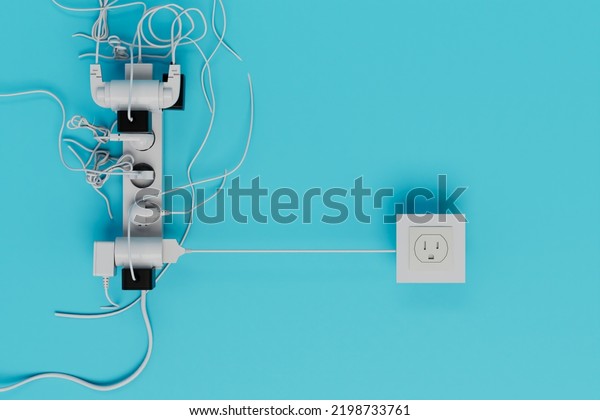 carrying to include multiple\
appliances. carrying included in the socket, chargers, cords. 3d\
render.