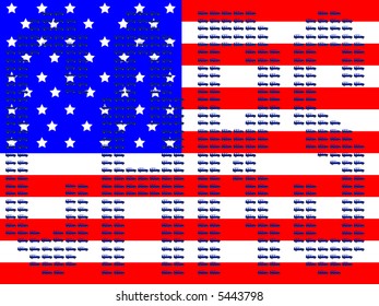 Cars Spelling Cars Over American Flag Stock Illustration 5443798 ...