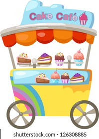 cart stall and a cupcake . jpg (EPS vector version id 126059231,format also available in my portfolio)