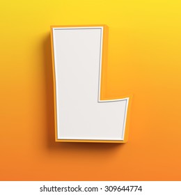 Cartoon 3d Font Letter L