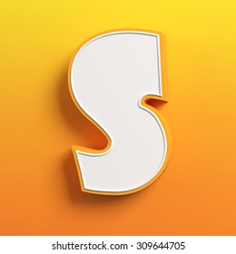 Cartoon 3d Font Letter S