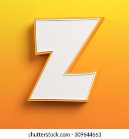 Cartoon 3d Font Letter Z