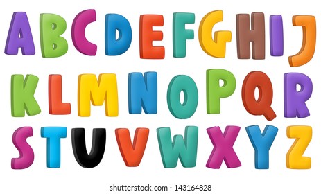 Cartoon Alphabet Children Stock Illustration 143164828 | Shutterstock