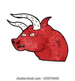 Cartoon Angry Bull Head Stock Vector (Royalty Free) 201788837 ...