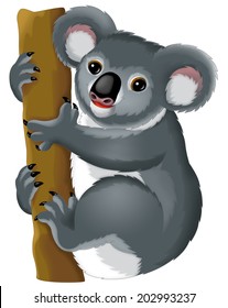 Cartoon Animal Koala Bear Illustration Children Stock Illustration ...