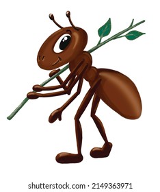 Cartoon Animals Cute Ant Graphic Design Stock Illustration 2149363971 ...